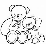 Teddy Pages Bear Coloring Drawing Kids sketch template
