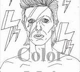 Bowie David Coloring Pages Getdrawings Getcolorings sketch template