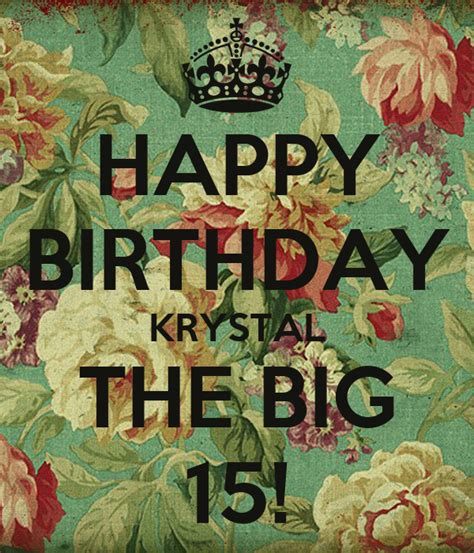 happy birthday krystal  big  poster tatianna  calm  matic