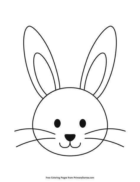 bunny face coloring page
