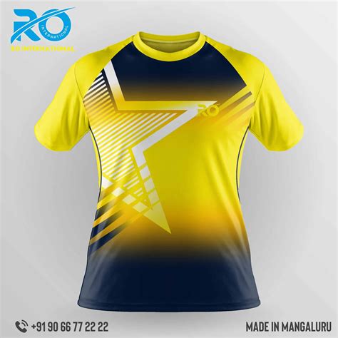 ro fs sublimation jersey yellow black ro international sport shirt