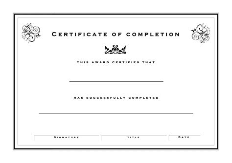 certificate  completion template  printable templates  xxx