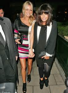 claudia winkleman takes a tumble after night out partying with kate