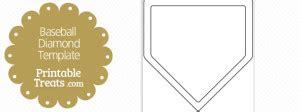 printable baseball diamond shape template printable treatscom