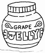 Clipart Peanut Jelly Coloring Butter Pages Grape Jar Clip Outline Cliparts Library Template Clipartbest Clipground sketch template