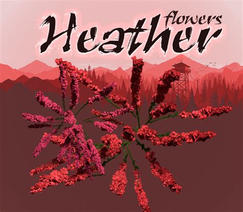 3d heather flower cgtrader