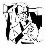 Cubism Picasso Pablo Getdrawings sketch template