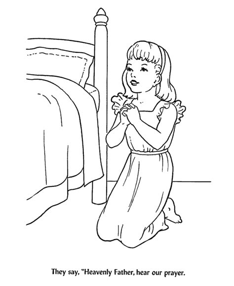 school coloring pages children  bedtime prayer coloring