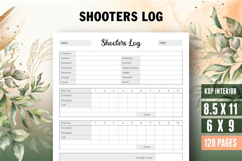shooting log book shooters log book grafik von vector cafe creative