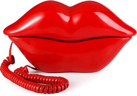 amazoncom suwimut red mouth telephone wired novelty cute sexy lip phone real corded lip