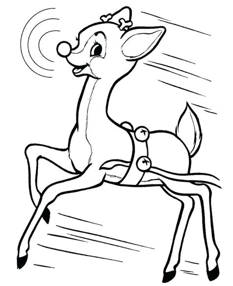 reindeer cartoon coloring pages  getdrawings