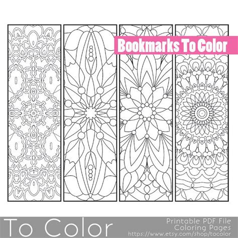 coloring page bookmarks bookmarks  color great  minute gift