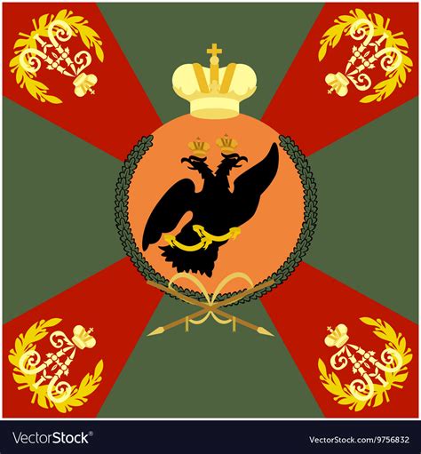 color flag simbirsk infantry regiment royalty  vector