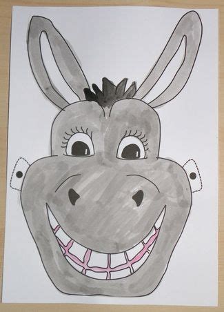donkey mask   printable template  kids donkey
