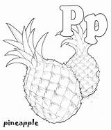 Coloring Fruit Pineapple Pages Kids Pattern sketch template