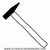 Coloring Pages Hammer Weapon sketch template