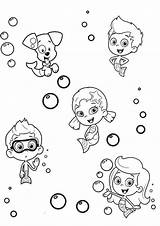 Bubble Guppies Coloring Pages Printable Print Characters Size sketch template