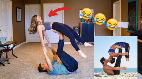 couples yoga challenge we tried lol youtube