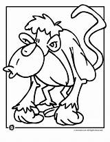 Monkey Cartoon Coloring Pages Monkeys Cliparts Clipart Cute Silly Popular Advertisements Coloringhome Library sketch template