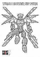 Bionicle Knights Nexo Ausmalbilder Tahu Hawkeyes Edder Jodie Pointbrick Bacheca sketch template