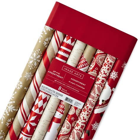 image arts  kraft christmas wrapping paper rolls pack