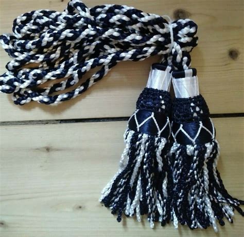 bagpipe central  bagpipe silk drone cords  tone navy  white