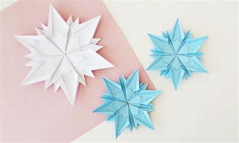 How To Fold An Origami Snowflake Easy Instructions Video