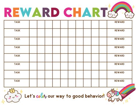 rewards chart  printable