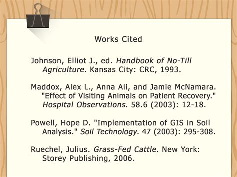 write works cited page mla guidelines    styles