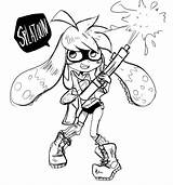 Splatoon Squid Inkling Callie Sketchite Coloration Malvorlagen Besten sketch template