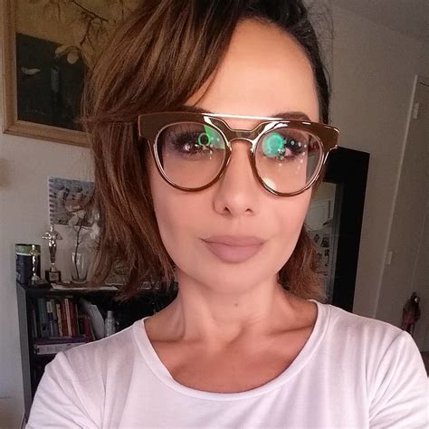 Cute Geeky Brunette Girl With Bold Glasses A Photo On