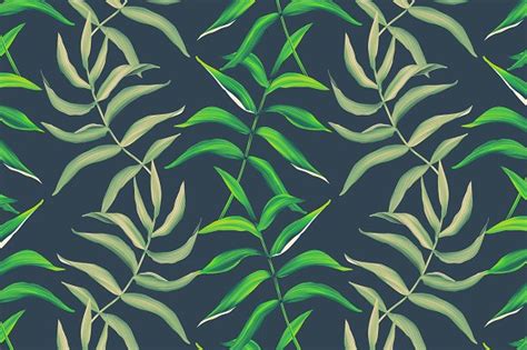 palm leaves seamless pattern patterns creative market