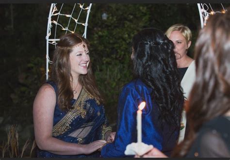 Indian Lesbian Wedding On The Lake Lesbian Wedding Hair Styles Beauty