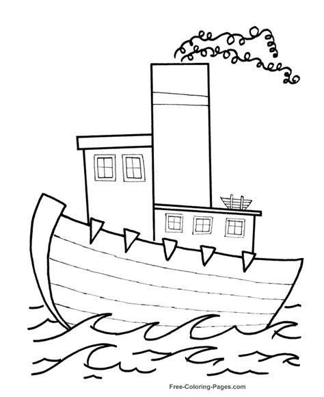 boat coloring pages tugboats