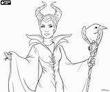 Maleficent Angelina Oncoloring sketch template