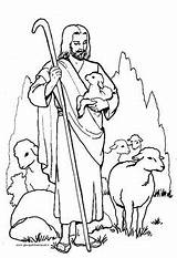 Coloring Jesus Pages Bible Sheep Shepherd Lost Good Crafts School Primary Music Sunday Colouring sketch template