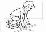 Track Field Coloring Pages Print Sports sketch template