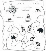 Pirate Map Coloring Treasure Pages Getdrawings sketch template