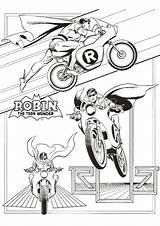 Coloring Pages Robin Motorcycle Lopez Teen Dc Comic Batman Garcia Jose Google Wonder Luis Guide Style Comics Joker Batmobile 1982 sketch template