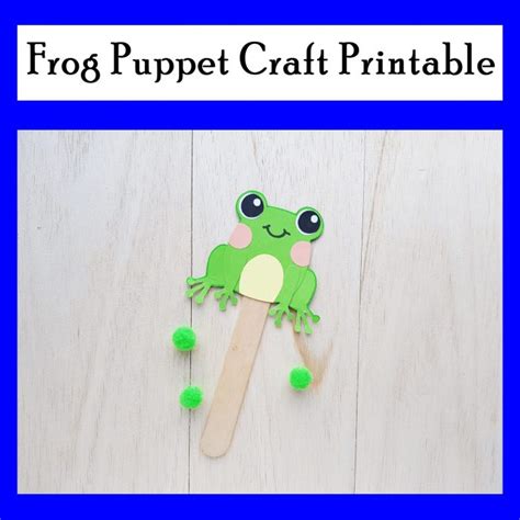 paper frog puppet craft printables  mom