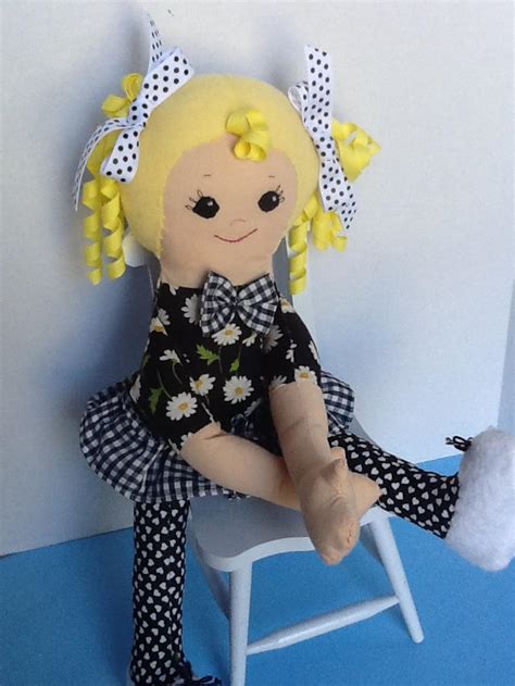 easy cloth rag doll  pattern daisy  doll pattern etsy