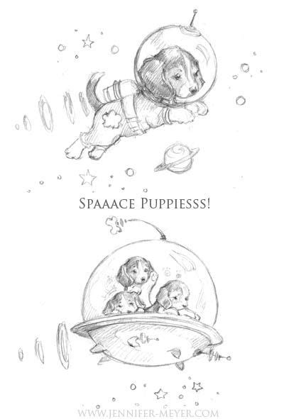 space puppies cuteness   beagle dog pencil art