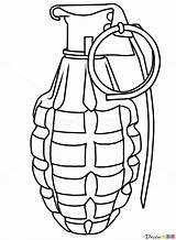 Grenade Drawing Guns Draw Tattoo Pistols Drawings Something Tutorials Coloring Pages Pistol Drawdoo Portal Pencil Grenades Tattoos Sketch Step Military sketch template
