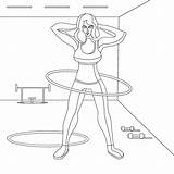 Hoop Hula Coloring Pages Supercoloring Categories sketch template