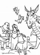 Coloring Pages Fiona Shrek Princess Getcolorings Donkey Family sketch template