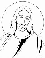 Jesus Outline Face Coloring Pages Template Christ Sketch Resurrection sketch template