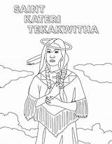 Kateri Coloring Catholic Tekakwitha Sdcason Subscribe 800px sketch template