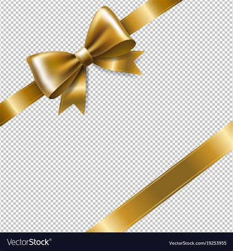 golden ribbon bow royalty  vector image vectorstock