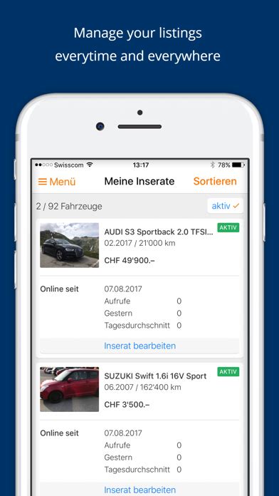 updated autoscout switzerland cars pc iphone ipad app mod