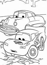 Coloring Doc Hudson Cars Mcqueen Pages Disney Lighting Car Printable Kids Broken Looking Road Print Colouring Cartoons Pixar Online Choose sketch template